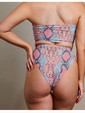 Tan through Bikini Top cheetah animal print